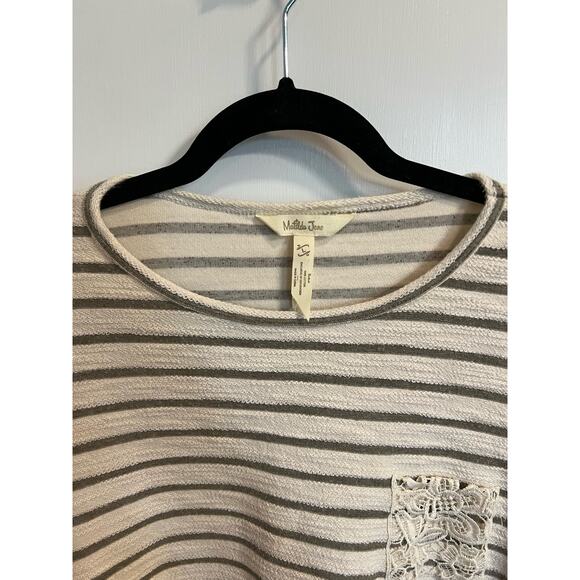 Matilda Jane Blouse | Womens‎ Lace Striped Top | Size L - Picture 2 of 8